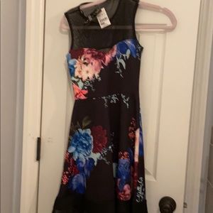 Black flower dress